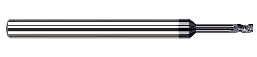 Picture of Harvey Tool 937025-C3 .025 Dia Carbide Stb FL 6x RCH EM, AlTiN End Mill Standard Flute Standard Helix Carbide AlTiN Single End Square Sharp